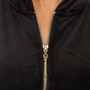 Women's Black <b>Crop</b> Full <b>Zip</b> Hoodie Long Sleeve Soft Casual Workout Gym Activewear Comfortable Everyday Outerwear - Product Image 4