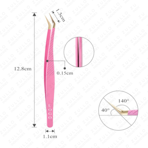 Professional Volume Eyelash Extension Tweezers Stainless Steel Precision Pointed Tip Lash <b>Tool</b> OEM Private Label Custom - Product Image 5
