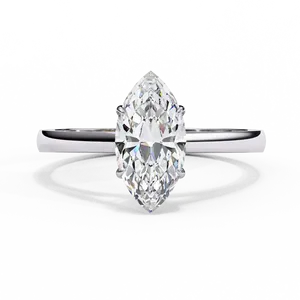 Cathedral Marquise Lab Grown Diamond Solitaire <b>Ring</b> 1ct <b>Split</b> Shoulder Band Four Prong Head Custom Gold Color Wholesale Jewelry - Product Image 2