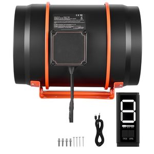 Ventilatore Inline da 8 Pollici con Motore EC, Timer PWM a 10 Velocità, 807 CFM, 3 Velocità di Circolazione, Uscita da 150mm, Alimentazione AC - Product Image 1