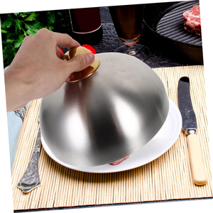 Couverture de plat ronde épaisse dorée Royal Design, organisateur de table, couvercle de plat poli miroir fait main - Product Image 1