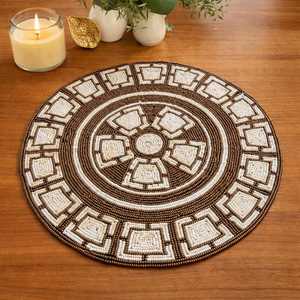 Set de table décoratif perlé fait main – Accessoire de table haut de gamme pour la maison – Collection artisanale – Finition élégante - Product Image 4