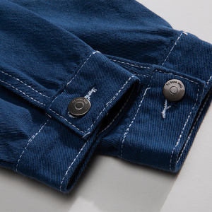 Men Regular Fit Denim Jacket Vintage Washed Cotton Jean Jacket Casual Fashion Waterproof Windproof Eco-Friendly ODM Factory - Product Image 4