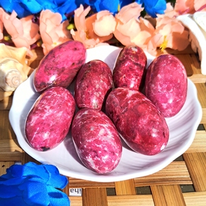 Tulita Natural Ovalada Pulida a Mano, Gema Rosa, Cristal Sagrado para Meditación, Reiki, Chakra, Energía, Colección Espiritual, Decoración - Product Image 3