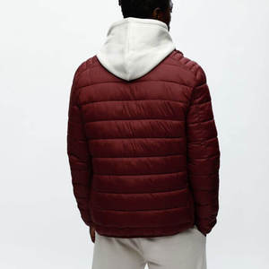 <b>Cheap</b> Price Factory Custom High Quality Men Autumn Plus Size Loose Formal Front Logo <b>Puffer</b> <b>Jacket</b> Casual Portable Stand Collar - Product Image 2