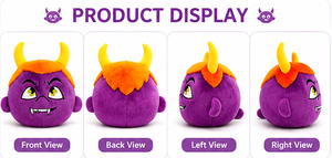 Cojín de Peluche Suave de Demonio, Inspirado en Anime, Horror, Lindo, de Fantasía Oscura, Cojín Decorativo Relleno de Tela Velboa - Product Image 4