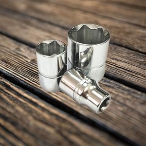 Juego de Llaves de Tubo 2 en 1 con Protector de Tuercas, 1/2'', 24 Piezas, Acabado Espejo, OEM, para Bricolaje - Product Image 1