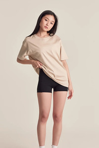 OEM ODM Women's Oversized Crew Neck Cotton <b>T</b>-<b>Shirts</b> Wholesale Women's Oversized Drop Shoulder <b>T</b>-<b>Shirt</b> 100% Cotton Tee - Product Image 2