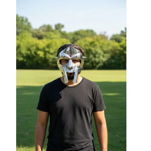 หน้ากากเหล็กตีขึ้นรูปด้วยมือ สไตล์วายร้าย สำหรับชุดฮาโลวีน ชุดเกราะโกธิค โลหะคลุมหน้า สำหรับคอสเพลย์ ปาร์ตี้ และเครื่องประดับชุดแฟนซี - Product Image 1
