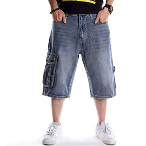 Wholesale Vintage Denim Jorts Acid Wash Men Women Baggy Fit Streetwear Custom Logo <b>Shorts</b> - Product Image 4