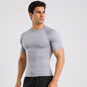 OARH INT INDUSTRY <b>Men's</b> <b>Compression</b> <b>Shirt</b>-Eco-Friendly Spandex/Nylon Breathable Quick Dry + Short Sleeve <b>for</b> - Product Image 1