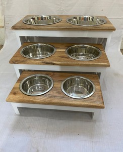 High Quality Adjustable Wooden <b>Dog</b> <b>Feeder</b> Table Double Bowls or Comfortable Feeding Stand for <b>Dogs</b> Available for Sale - Product Image 2