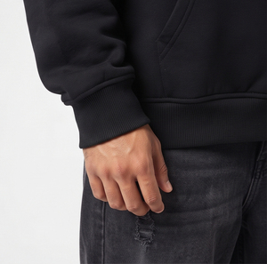 Men's Loose Fit Oversized Boxy Hoodie 100% Polyester Fleece Heavy Weight Embroidered Rhinestone Eco-Friendly Winter Streetwear - Product Image 6