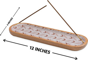 Handmade Wooden <b>Incense</b> <b>Stick</b> <b>Holder</b> Natural Sandalwood Scent Home Decor with Creative Design for Ramadan & Religious Use - Product Image 4