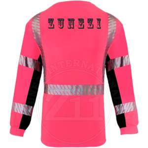 Camisetas de Seguridad Reflectantes ANSI Clase 1 con Logotipo Personalizado, Alta Visibilidad, Impermeables, con Luz LED Intermitente, Transpirables, para la Construcción, ZUNEZI INTERNATIONAL - Product Image 3