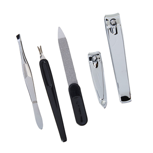 Kit de Manucure et Pédicure Professionnel 5 Pièces en Acier Inoxydable – Coupe-Ongles, Limes et Ciseaux à Lame Aiguisée pour Soin des Ongles et Nail Art - Product Image 1