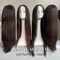 Extensions de cheveux Remy vietnamiennes brutes vierges 12A de haute qualité os droit HD pour perruque frontale en dentelle avec couleur de cheveux naturelle