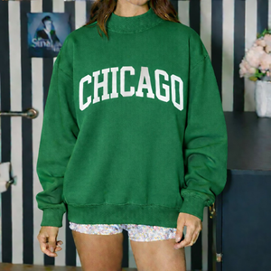 Sudadera Oversize de Cuello Alto para Mujer, Top Casual de Invierno, Ajuste Holgado, Tacto Suave, Moda Urbana Moderna para Uso Diario - Product Image 6