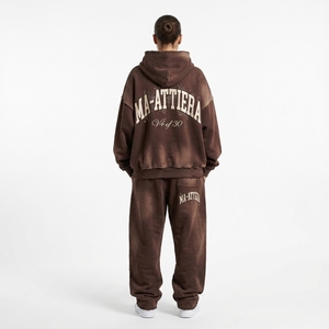 Ensemble de survêtement Ma-Attiera pour femme, sweat à capuche oversize en polaire et pantalon de jogging décontracté, style streetwear ample et long - Product Image 2