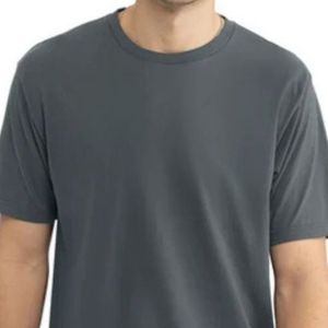 Charcoal Grey Mens <b>Plain</b> Crew Neck Short Sleeve <b>TShirt</b> Soft Cotton Casual Oversized Tee Lightweight Breathable Summer Streetwear - Product Image 3
