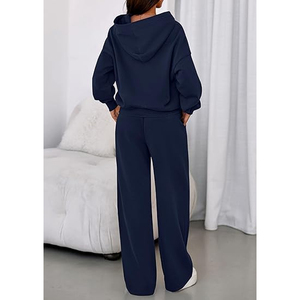 Conjunto de Sudadera Holgada y Pantalones Anchos para Mujer, Ropa Casual de Invierno, Conjunto Deportivo, Tela Suave de Mezcla de Algodón - Product Image 3