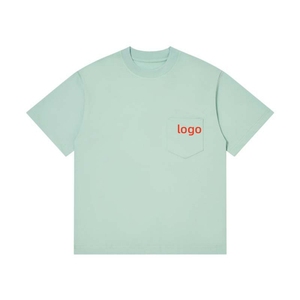 เสื้อยืดคอตตอนถักเนื้อหนา 100% สกรีนโลโก้ได้ตามสั่ง แบบเรียบหรู ทรงปกติ ใส่ได้ทั้งชายและหญิง เสื้อยืดเปล่าสำหรับผู้ชาย - Product Image 2