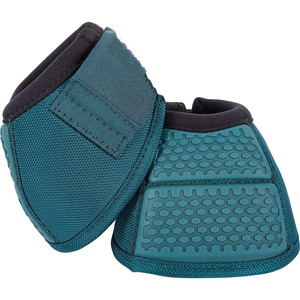 Protège-jambes en néoprène bleu sarcelle pour chevaux avec semelle antidérapante hexagonale et fermeture auto-agrippante - Product Image 1