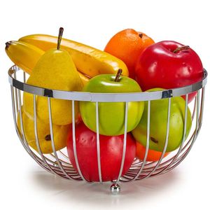 Panier de rangement décoratif moderne en métal de haute qualité, panier à fruits, support pour panier à fruits, panier en fil métallique noir pour aliments - Product Image 2
