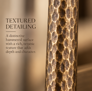 Poignée de porte cylindrique martelée, finition dorée texturée, poignée de meuble décorative, quincaillerie de mobilier pour intérieurs de luxe - Product Image 4
