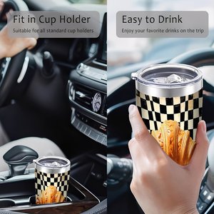 Stainless Steel Tumbler 20oz <b>Double</b> <b>Wall</b> Vacuum Insulated Custom Pattern Travel <b>Mug</b> With Lid For Coffee Tea - Product Image 4