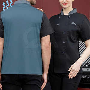 เสื้อเชฟสุดเท่สำหรับพนักงานร้านอาหารระดับไฮเอนด์ ผู้ผลิตเสื้อเชฟแบบ OEM รับผลิตตามสั่ง ผู้จัดจำหน่ายเสื้อเชฟ ชุดยูนิฟอร์มเชฟ - Product Image 4