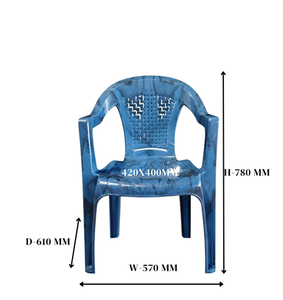 Blue Plastic Manual Modern Stackable Injection Moulded Living Room <b>Chair</b> Slat <b>Back</b> Design Polyester Liner Home Furniture Hard - Product Image 2