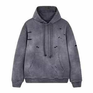 Hoodie Unisexe Streetwear Personnalisé Effet Délavé et Vieilli 420 g/m² Épais Coupe Classique Homme Écologique Hiver - Product Image 1