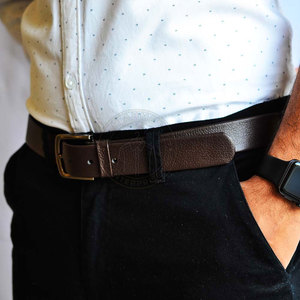 Cinturón de Cuero Vacuno Casual Premium con Hebilla de Acero, Diseño Atemporal, Acabado Suave y Rendimiento Duradero - Product Image 5