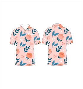เสื้อโปโลพิมพ์ลายดอกไม้เขตร้อนแบบกำหนดเอง แขนสั้น สวมใส่สบาย เหมาะสำหรับกอล์ฟ เทนนิส ชุดทีมฤดูร้อน - Product Image 3