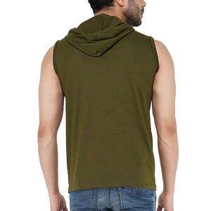 Hoodie de sport sans manches pour homme - Léger et respirant, en polaire à séchage rapide et écologique, avec service OEM - Product Image 6