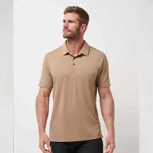 Polo décontracté confortable à manches courtes avec boutons, anti-plis, respirant et doux, polos unis, t-shirt polo - Product Image 4