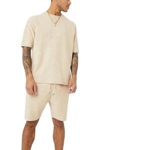 Nuevo Conjunto de Verano de 2 Piezas para Hombre, Talla Grande, Casual, de Alta Calidad, 100% Algodón Transpirable, Camiseta de Manga Corta y Pantalones Cortos - Product Image 3