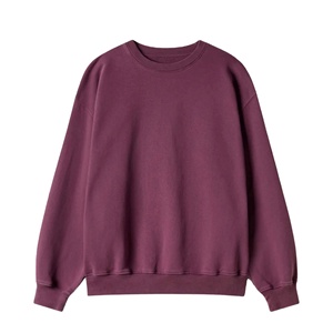 New Fashion High Quality 100% Cotton <b>Sweatshirt</b> Solid Custom Streetwear Oversized Unisex Eco-Friendly Windproof Autumn - Product Image 2