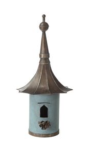 Casa para Pájaros en Forma de Cabaña, Jaula y Refugio para Pájaros de Metal de Cobre Hecha a Medida, Decoración de Jardín de Alta Calidad, Casa para Mascotas de Jardín - Product Image 4