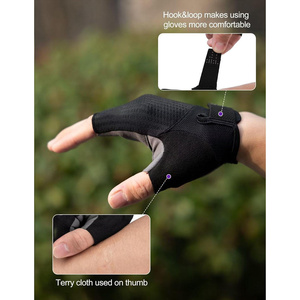 New Design Cycling <b>Gloves</b> Shock Absorbing Memory Gel Padded Road Bike <b>Gloves</b> Bicycle Breathable <b>Fingerless</b> Custom Logo - Product Image 2