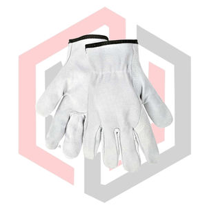 Gants de travail pour hommes en cuir de vachette pleine fleur, courts, résistants aux coupures, aux produits chimiques, aux chocs, antidérapants, résistants aux déchirures et respirants - Product Image 2