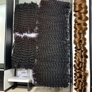 Venta al por mayor 100g Extensiones de cabello humano virgen a granel HairX 28 pulgadas Cabello indio en colores marrones de alta calidad de Alibaba-Com - Product Image 5