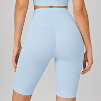 Shorts de sport pour femmes, taille haute, coupe ajustée, respirants, extensibles, pour l'entraînement, la gym, le yoga, la course à pied, le cyclisme, vêtements de sport