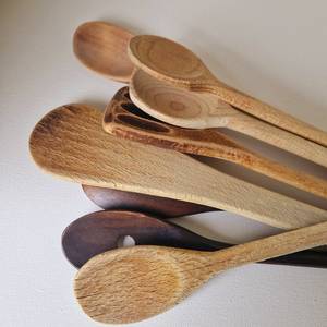 8 cucharas de madera rústicas vintage francesas, decoración de cocina estilo granja francesa - Product Image 3