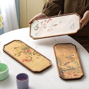 Decorative Wooden Serving Tray for Food and Drink Wood Serving Tray for Restaurant Dining <b>Table</b> <b>Kitchen</b> Use for Export Price - Product Image 1
