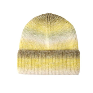 <b>Winter</b> Warm Knit Beanie Hat Die Cuffed Skull <b>Caps</b> Gradients Colour Print Polyester Custom Beanie Hats For Sale - Product Image 1