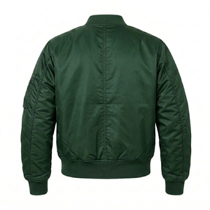 Men's Flight Bomber <b>Jacket</b> Greek Wear Sorority Products <b>Lightweight</b> Full Zip Ribbed Collar Casual Outerwear - Product Image 5