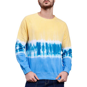 Sudaderas personalizables de cuello redondo con efecto tie-dye para hombre, básicas, de mezcla de algodón, estilo streetwear. - Product Image 2