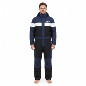 Mono de esquí para hombre Hawk Eye con bloques de color, impermeable, con capucha, cierre de cremallera, aislado, para deportes de invierno - Product Image 5